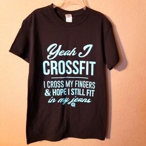 Girly Girl Originals New Black Short Sleeve TShirt Humorous Cross Fit Size Small